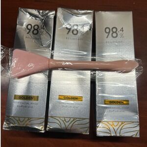 Beilingmei 98.4% Golden Tear Peel Off Facial Mask Set of 3 w/ Applicator 80g EA